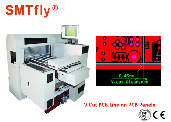 0.4 Mm - 3.2 Mm  V Grooving Machine For Pcb Panel ±0.05mm Pitch SMTfly-YB630 supplier