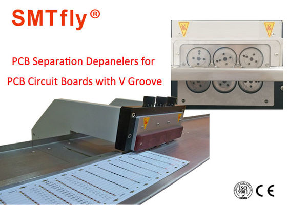 Multi-blades V Cut PCB Depaneling Machine for Depaneling LED Lighting Aluminium,SMTfly-3S supplier